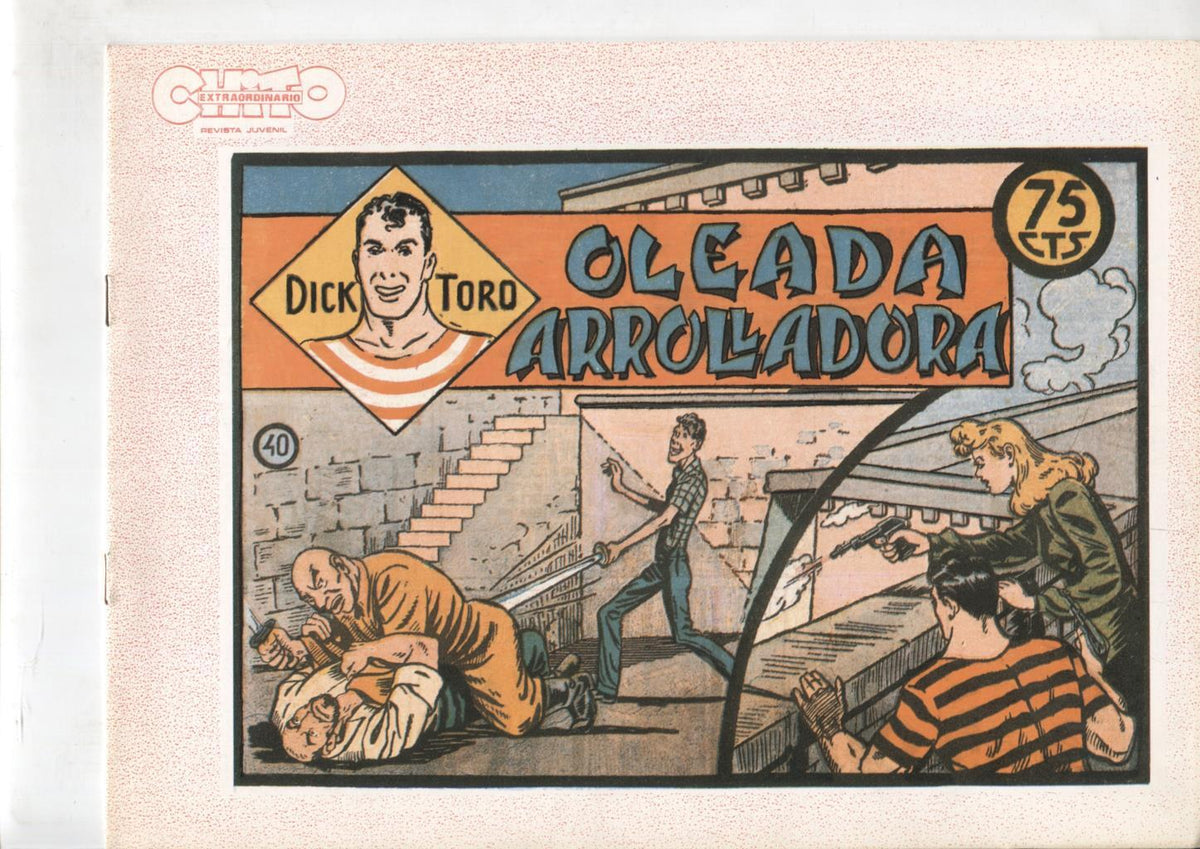 Dick Toro facsimil numero 40; Oleada arrolladora, trasera dibujo baile: Ball de la coca