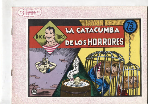Dick Toro facsimil numero 28: La catacumba de los horrores, trasera dibujo baile: Ball de la coca