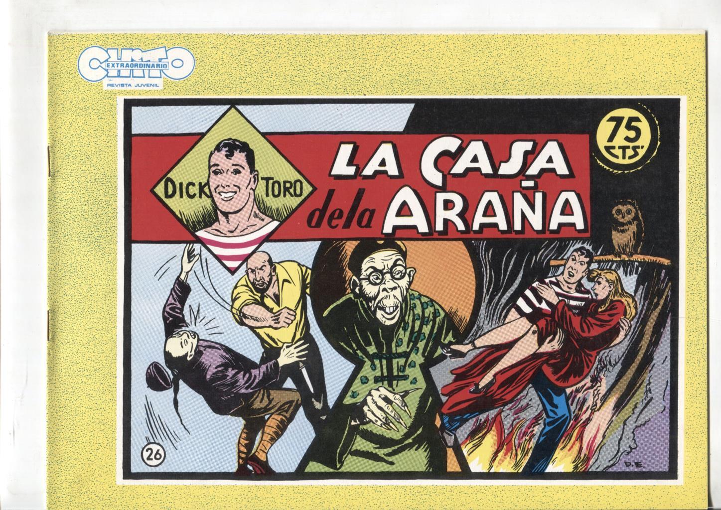 Dick Toro facsimil numero 26: La casa de la araña, trasera dibujo baile: Ball del Ram