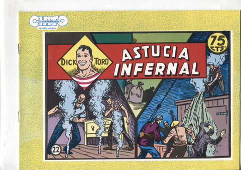 Dick Toro facsimil numero 22: Astucia infernal, trasera dibujo baile: Ball de la Coca