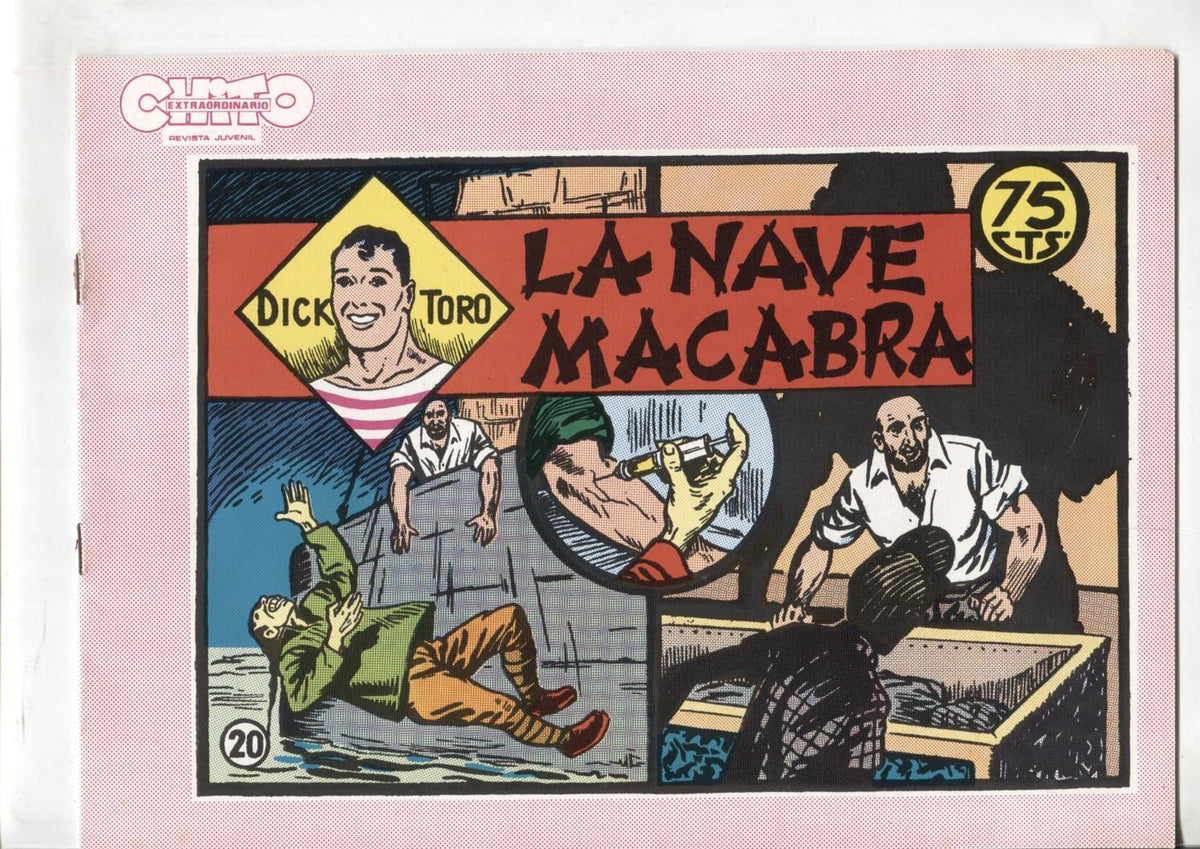Dick Toro facsimil numero 20: La nave macabra, trasera dibujo baile:: Ball de la coca