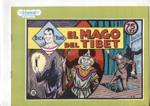 Dick Toro facsimil numero 18: El mago del Tibet,  trasera dibujo baile: Ball del Ram