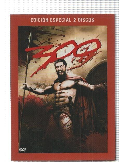 DVD, pelicula: 300, edicion especial 2 discos. Basada en novela grafica de Frank Miller con Gerard Butler, Rodrigo Santoro