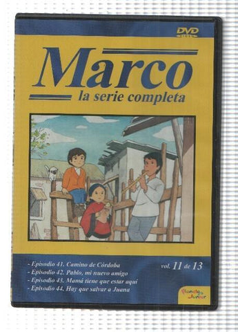 DVD, dibujos: Marco (1976) vol. 11, De los Apeninos a los Andes. Incluye los episodios 41 al 44. Planeta Junior