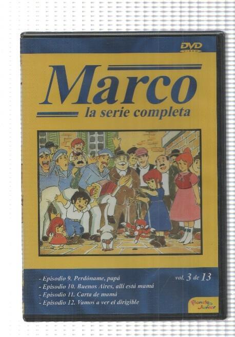 DVD, dibujos: Marco (1976) vol. 03, De los Apeninos a los Andes. Incluye los episodios 9 al 12. Planeta Junior