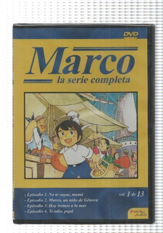 DVD, dibujos: Marco (1976) vol. 01, De los Apeninos a los Andes. Incluye los episodios 1 al 4. Planeta Junior