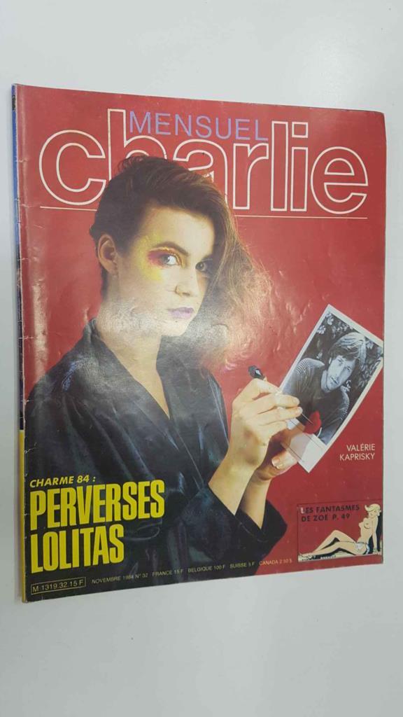 revista: Mensuel Charlie num 32 (nov 1984), dargaud editeur. Couverture: photo Dargaud Gino. Charme 84 Perverses Lolitas. les Fantasmes de Zoe