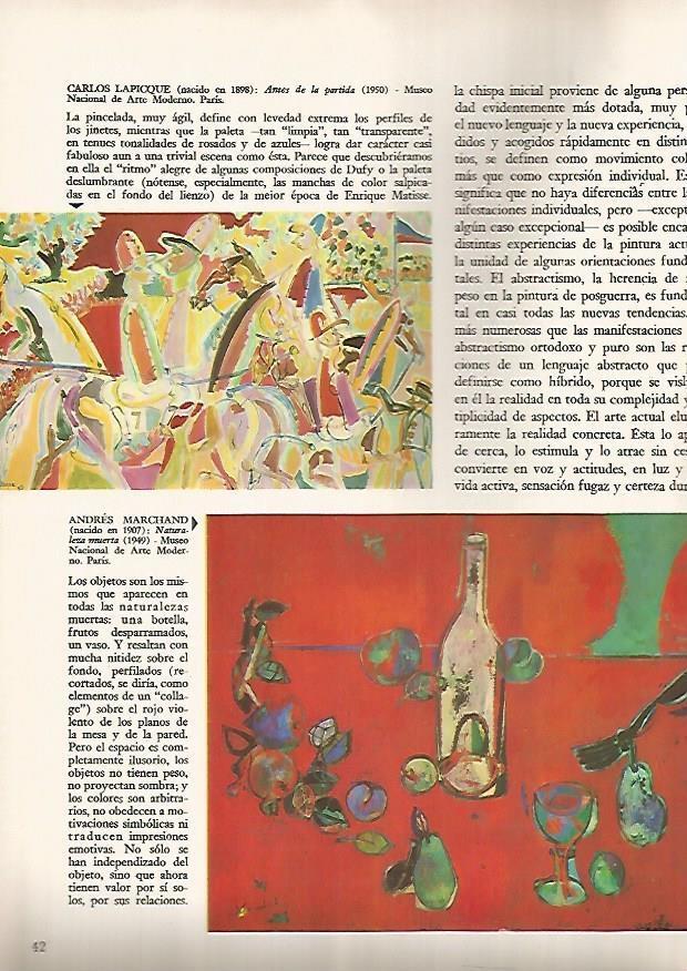 LAMINA 15926: Antes de la partida, por Lapicque y Naturaleza muerta, por Marchand