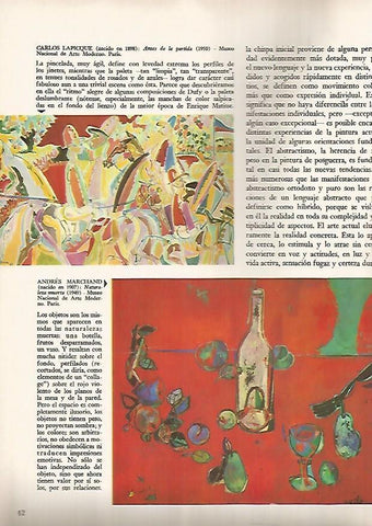 LAMINA 15926: Antes de la partida, por Lapicque y Naturaleza muerta, por Marchand