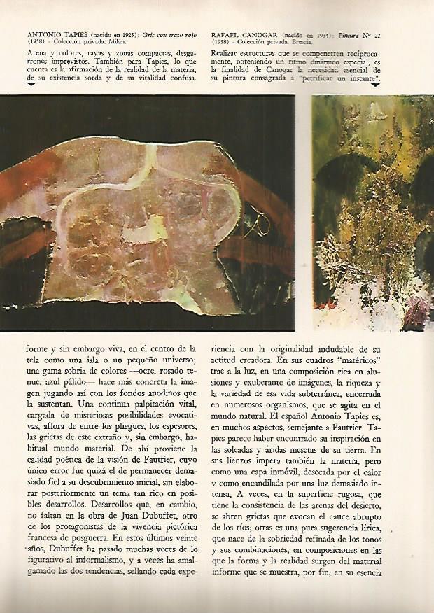 LAMINA 15943: Gris con trazo rojo, por Tapies