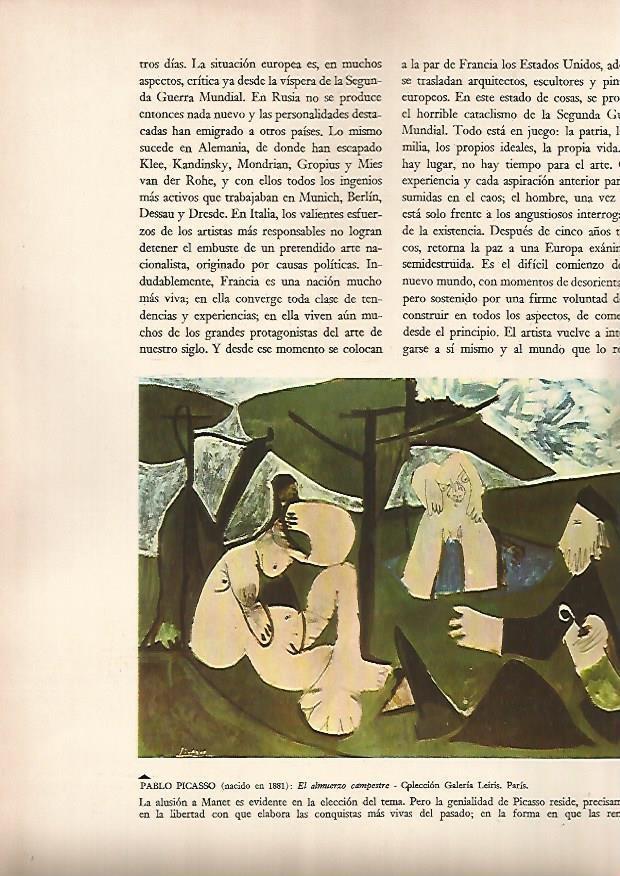 LAMINA 15910: El almuerzo campestre, por Picasso