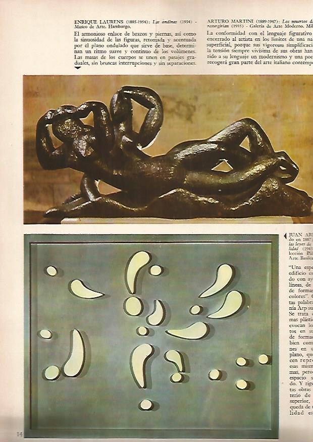 LAMINA 15912: Las ondinas, por Laurens y obra de Juan Arp