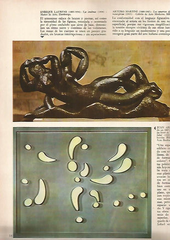 LAMINA 15912: Las ondinas, por Laurens y obra de Juan Arp