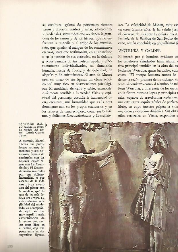 LAMINA 15970: La modelo del pintor, por S. Manzu