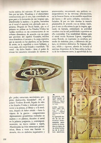 LAMINA 15974: Forja terrestre II, por Lipton e Imagen del sol I, por Luisa Nevelson