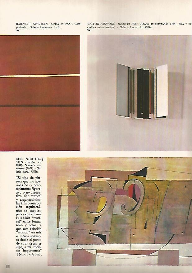 LAMINA 15948: Obras de B. Newman, V. Pasmore y B. Nicholson