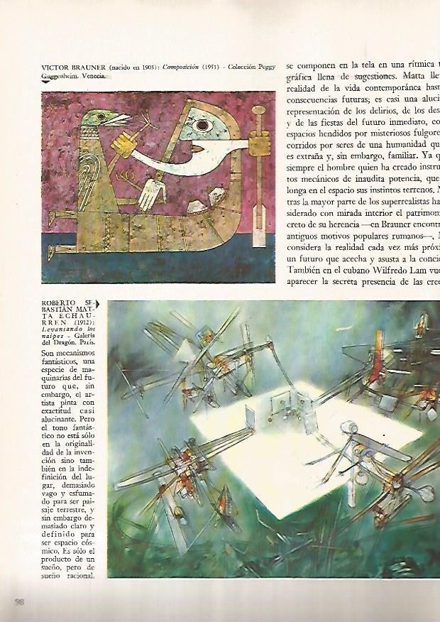 LAMINA 15954: Composicion, por Brauner y Levantando los naipes, por Matta Echaurren