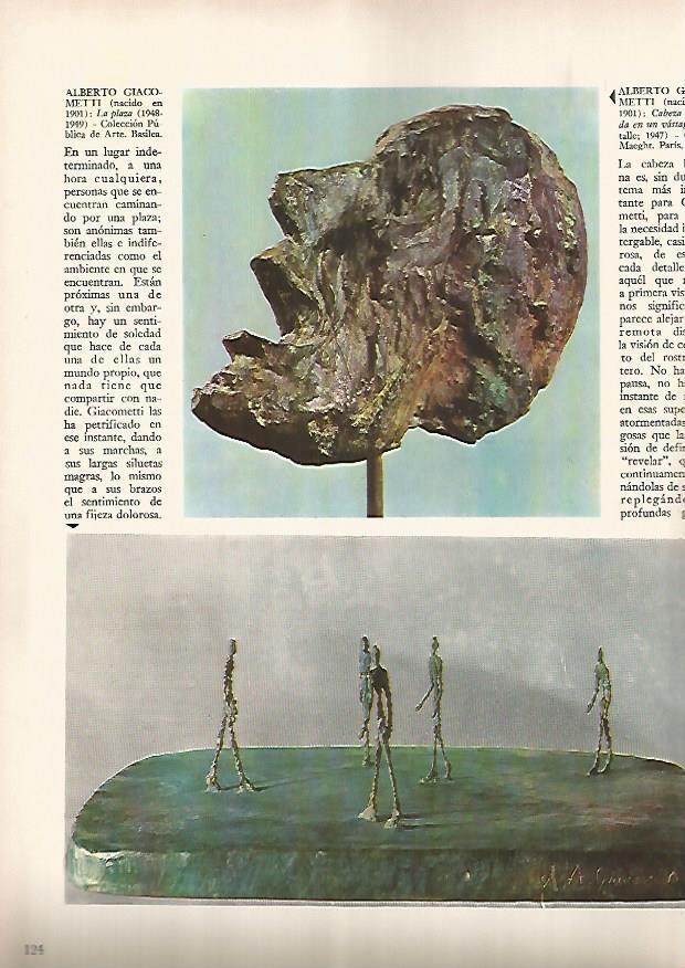 LAMINA 15967: La plaza y Cabeza apoyada en un vastago, por Giacometti