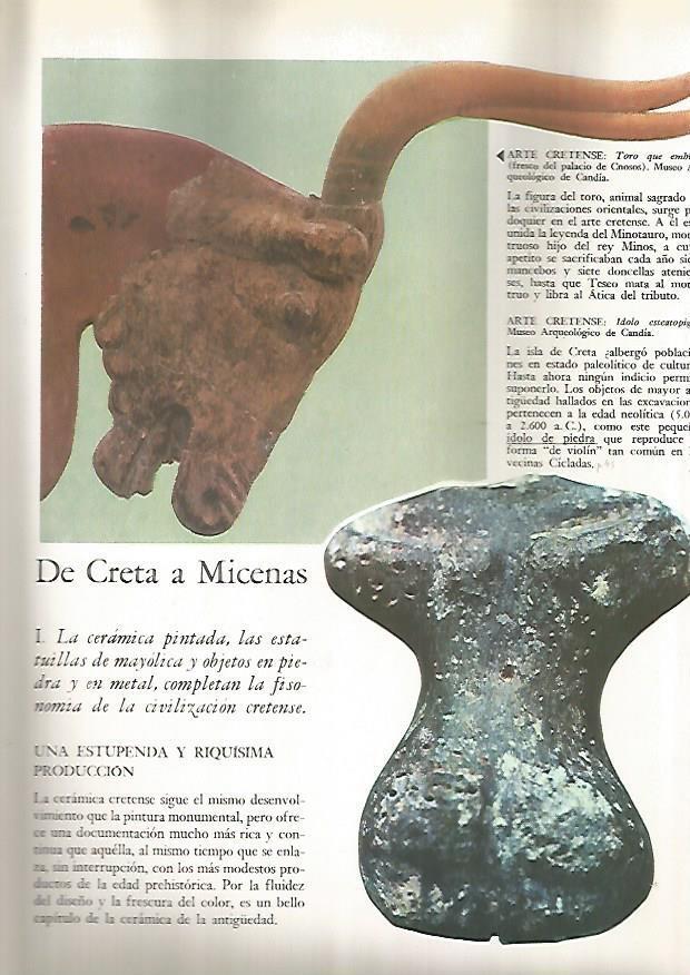 LAMINA 15838: Toro e idolo de Knosos, Grecia