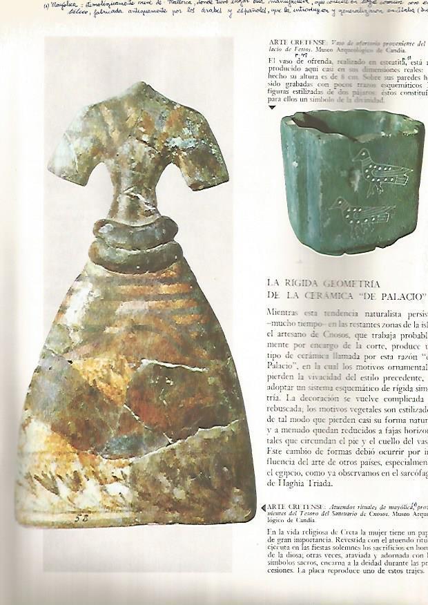 LAMINA 15840: Estatuilla del Tesoro del Santuario de Knosos, Grecia