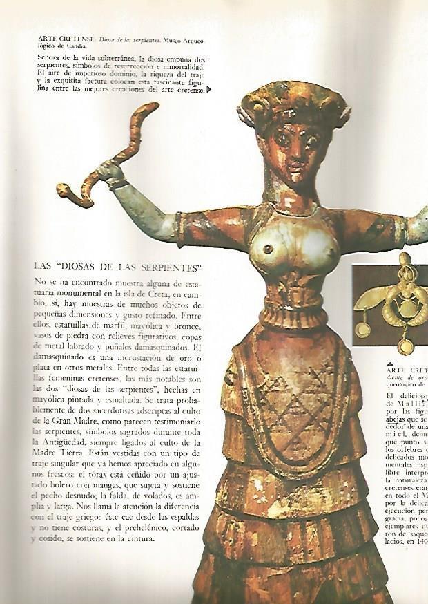 LAMINA 15841: Diosa de las serpientes de Creta, Grecia