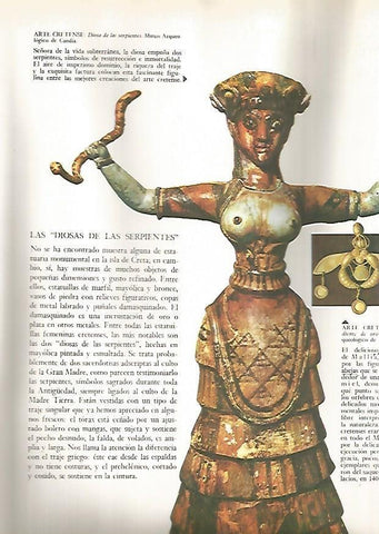 LAMINA 15841: Diosa de las serpientes de Creta, Grecia