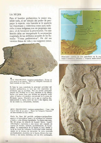 LAMINA 15816: Venus de Laussel y Escena de caza 