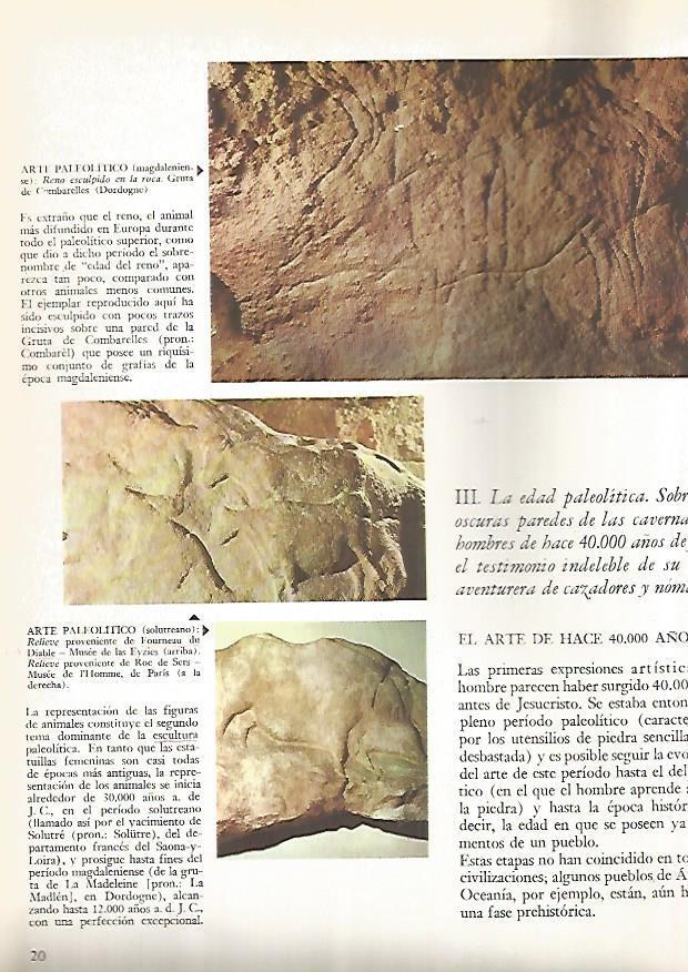 LAMINA 15819: Relieves paleoliticos de Combarelles y Roc de Sers
