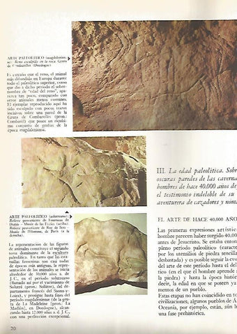 LAMINA 15819: Relieves paleoliticos de Combarelles y Roc de Sers