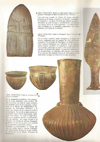 LAMINA 15826: Menhir de Saint Sernin y vajilla neolitica de Escandinavia