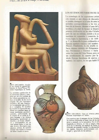 LAMINA 15831: Tocador de lira y terracotas de Creta, Grecia