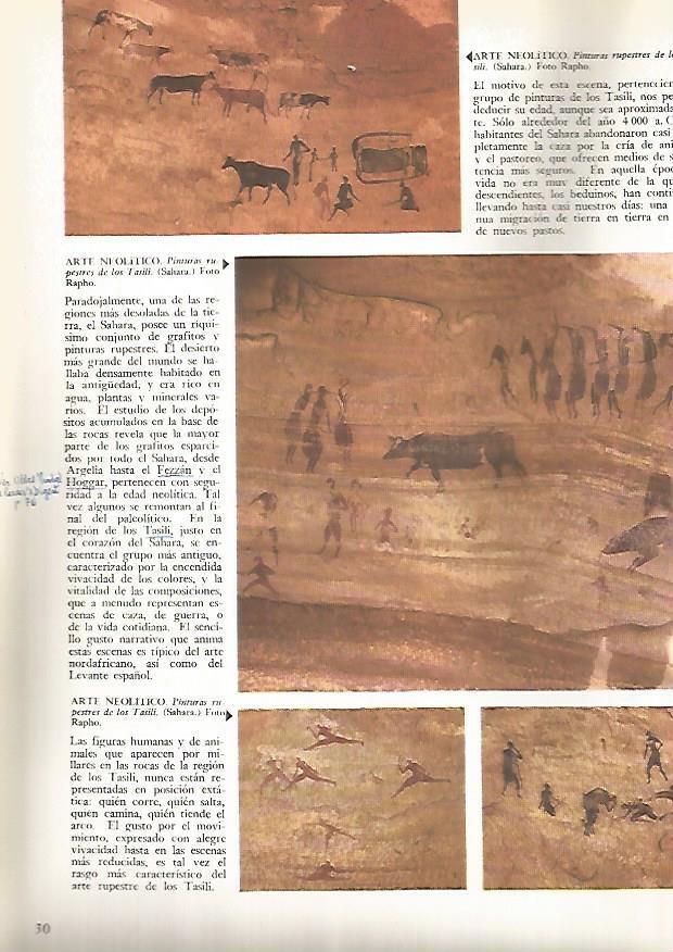 LAMINA 15824: Pinturas rupestres de los Tasili en el Sahara