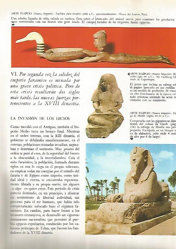 LAMINA 15894: Cuchara para tocador y esfinge de Menfis, Egipto