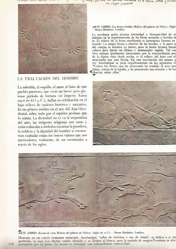 LAMINA 15869: Los leones heridos y escena de Caza de Ninive, Irak