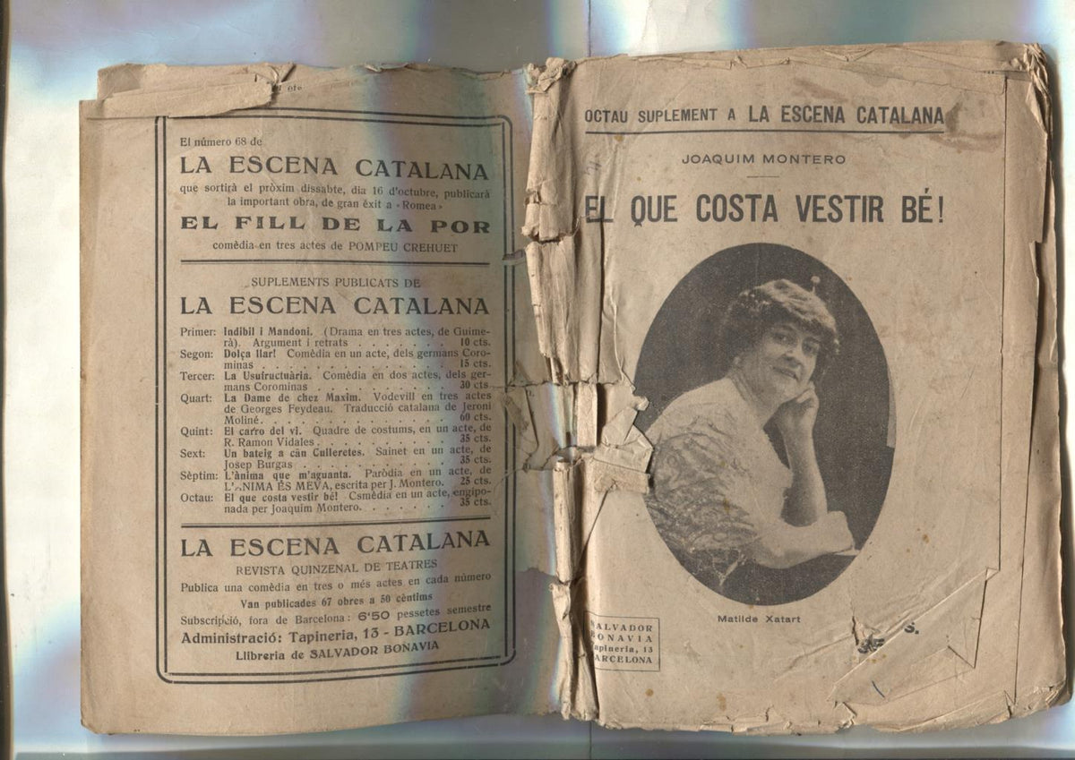La escena catalana suplemento nº 8: El que costa vestir be de Joaquin Montero