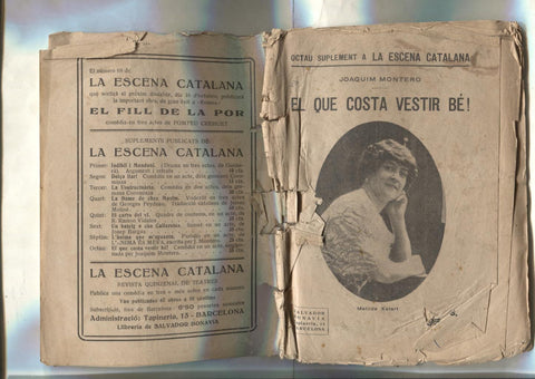 La escena catalana suplemento nº 8: El que costa vestir be de Joaquin Montero