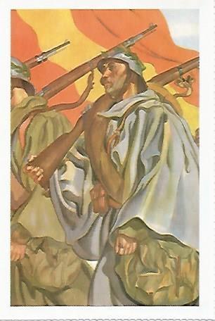 POSTAL A543: Soldado con capa