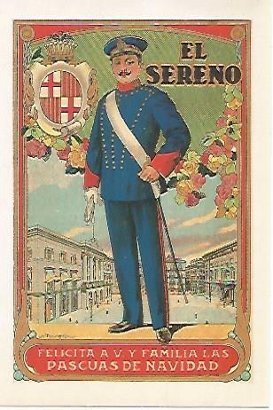 POSTAL A554: El sereno