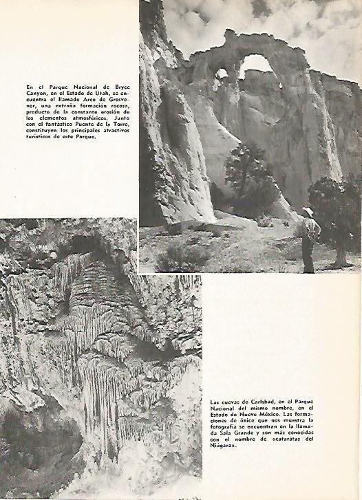 LAMINA 16214: Parque Bryce Canyon y cuevas de Carlsbad, Estados Unidos