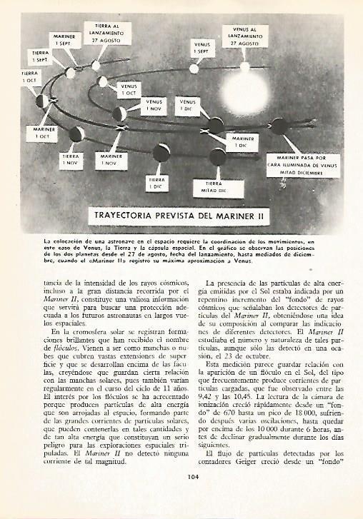 LAMINA 16194: Trayectoria prevista del cohete Mariner II