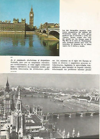 LAMINA 16205: Big Ben  y vista de Londres