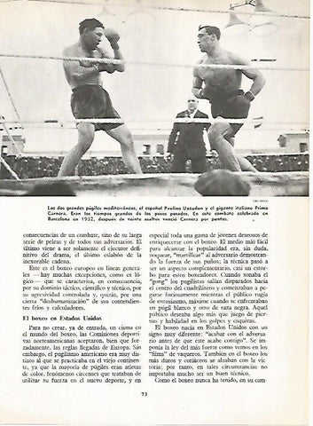 LAMINA 16235: Paulino Uzcudun y Primo Carnera