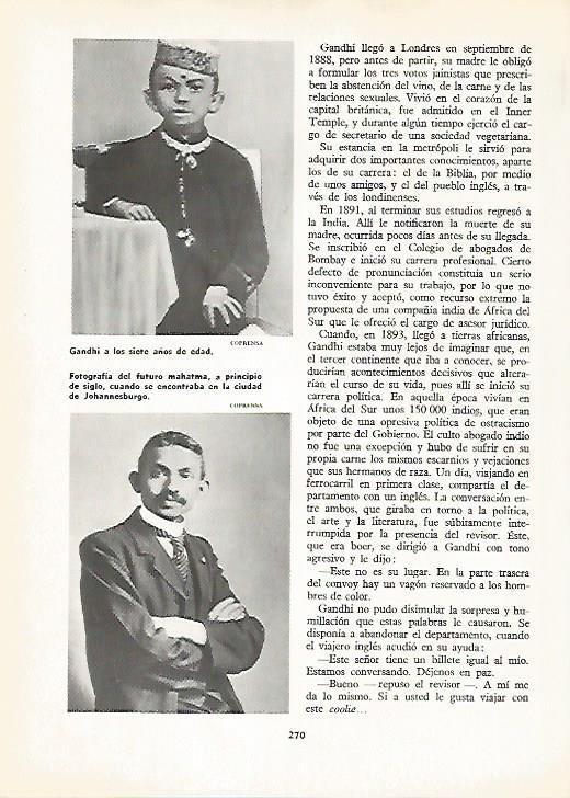 LAMINA 16263: Gandhi a los siete años y en Johannesburgo