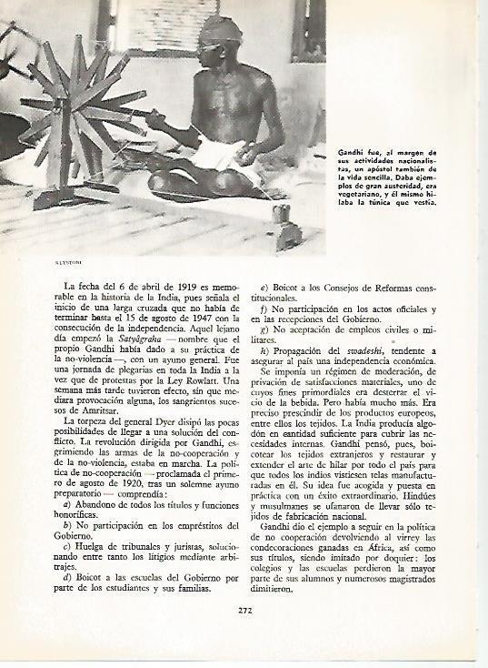 LAMINA 16264: Gandhi hilando su tunica