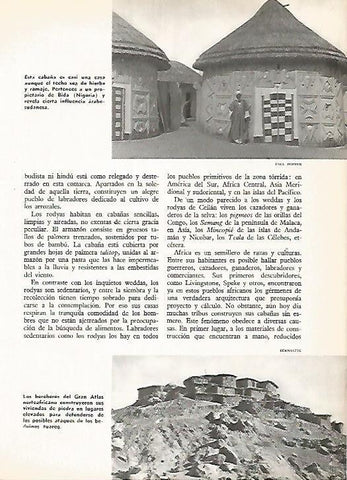 LAMINA 16274: Cabaña en Vida, Nigeria y casas en el Atlas