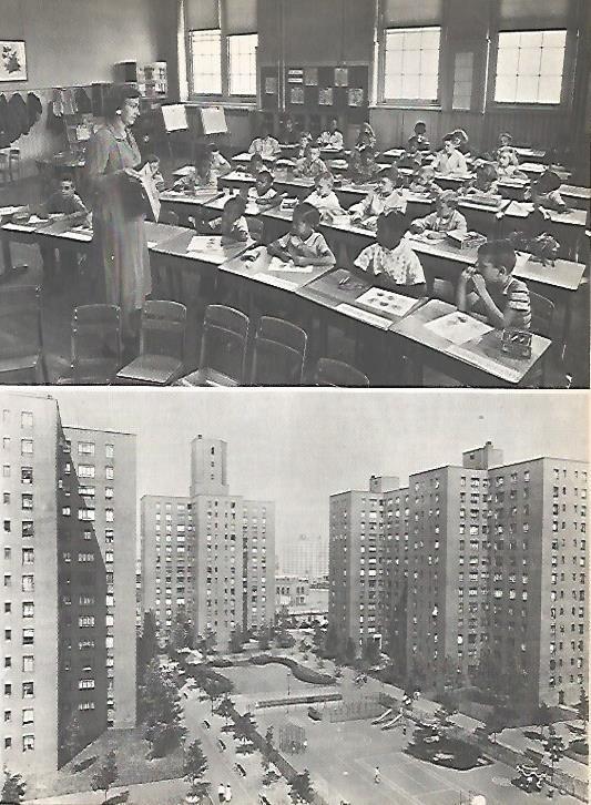 LAMINA 16138: Colegio de Louisville y vista de Harlem, Estados Unidos