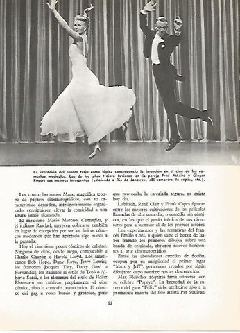 LAMINA 16122: Fred Astaire y Ginger Rogers en Volando a Rio de Janeiro