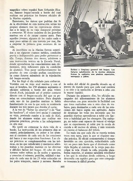 LAMINA 16173: Limpieza del buque Gorch Fock