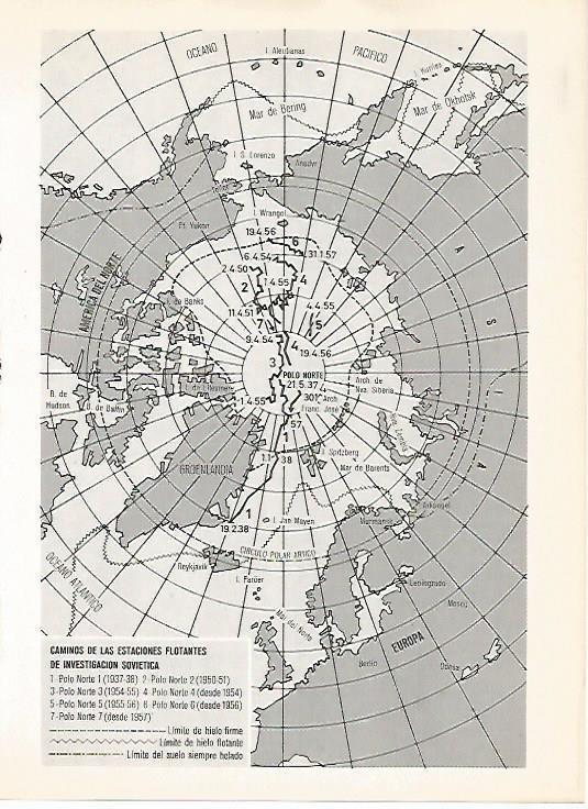 LAMINA 16151: Caminos de las estaciones flotantes de la URSS