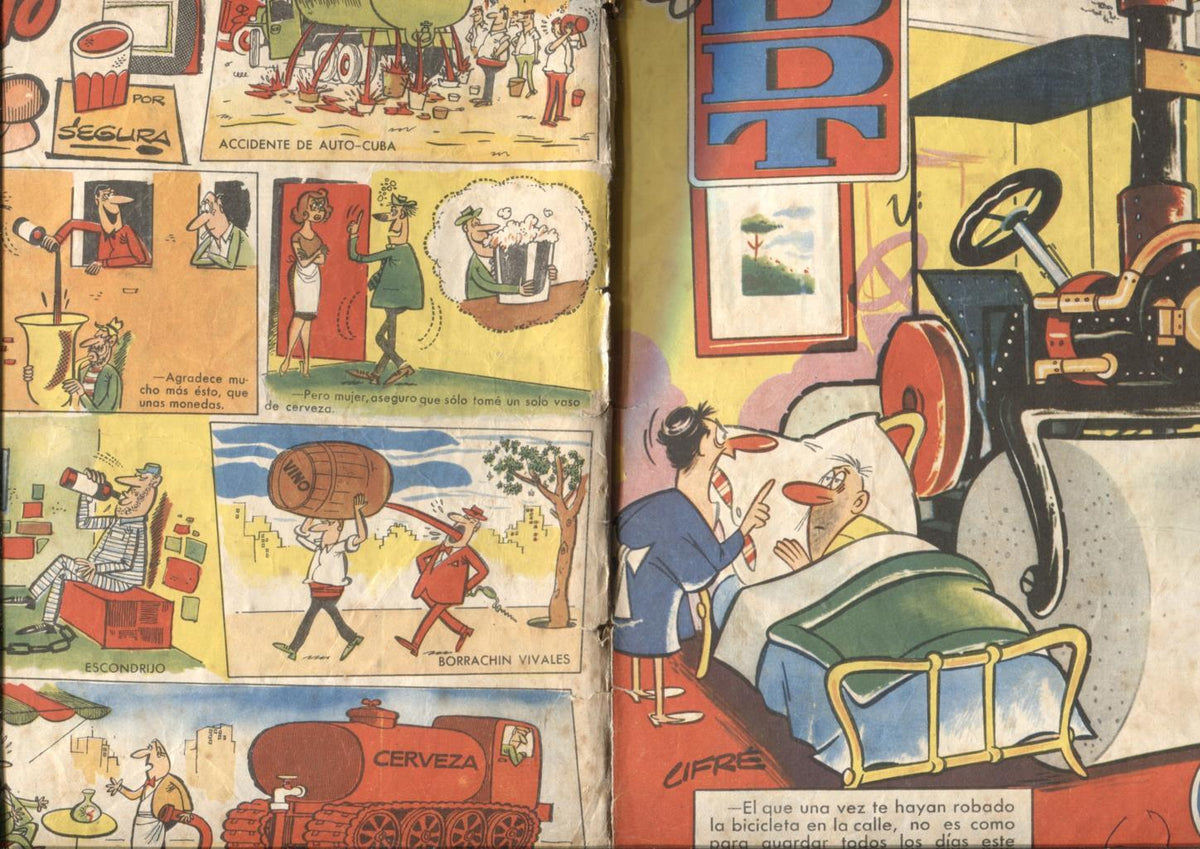 DDT primera epoca numero 523: portada Cifre, roto en pagina primera parte chiste